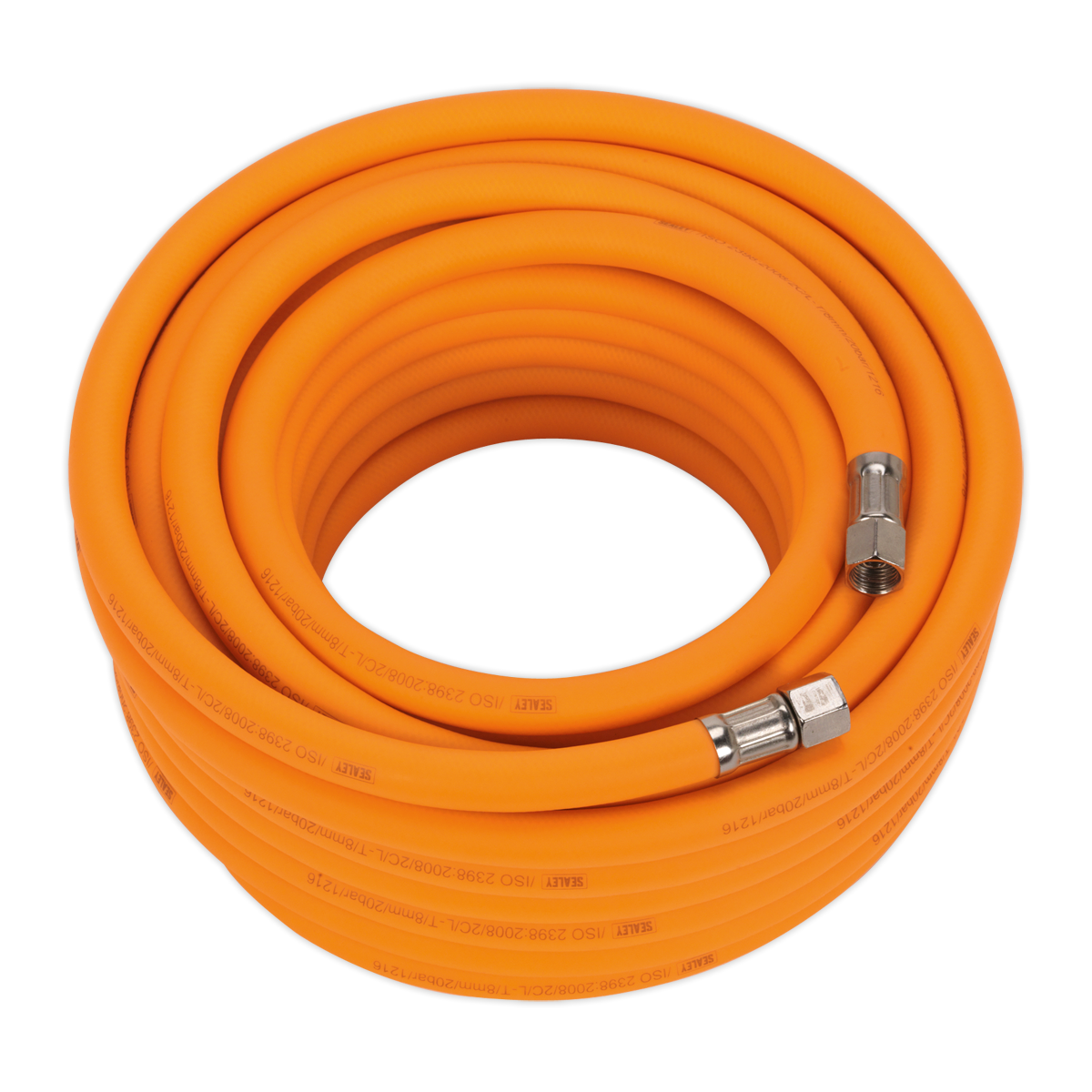 Sealey Men's White 15M X Ø8mm High-Visibility Hybrid Air Hose With 1/4" Bsp Unions - Ahhc15 - Image 7
