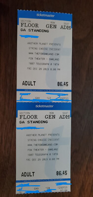 TICKET STUB: String Cheese Incident December 29th - Fox Theater Oakland NYE 2023