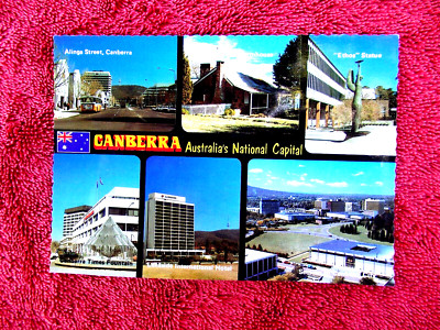 CANBERRA  AUSTRALIA'S NATIONAL CAPITAL SIX VIEWS  A.C.T.  COLOUR POSTCARD [359]