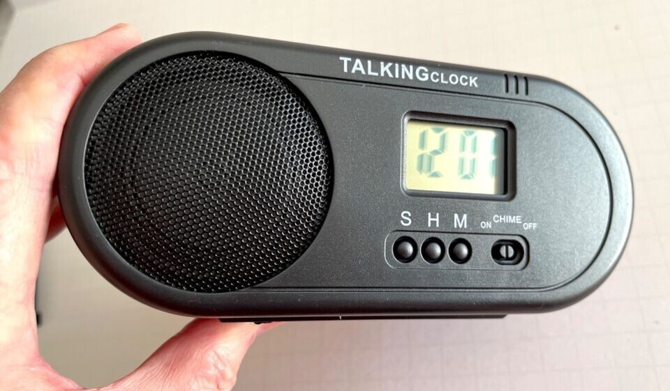 Talking English Human Voice Speaking Battery Power Snooze Alarm