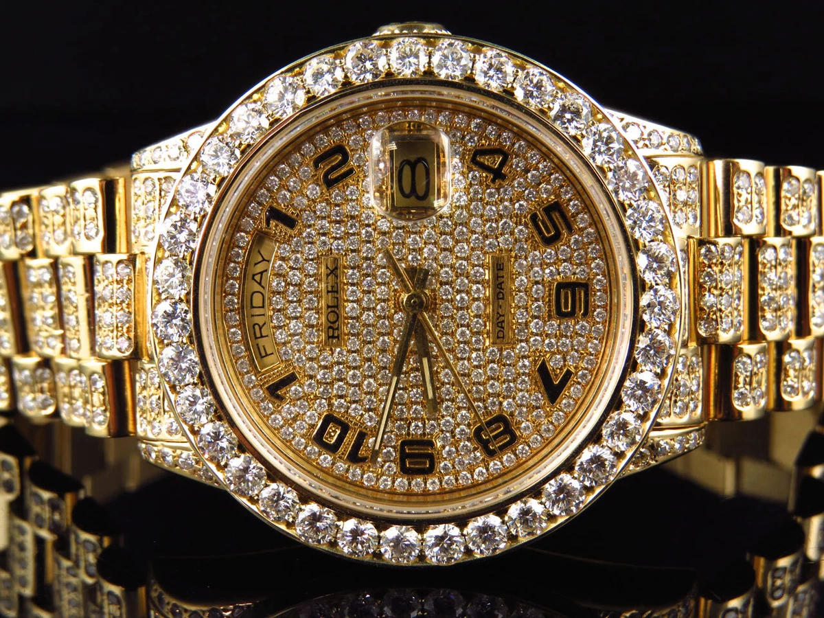 Diamond rolex watch clearance mens