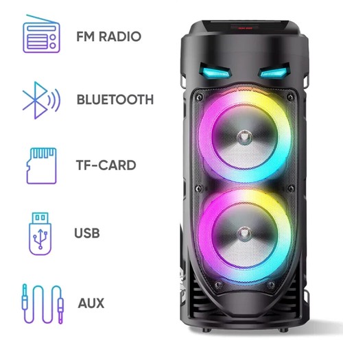 Portable Bluetooth Party Speaker Sub Woofer Heavy Bass 3000W Sound System & MIC - Picture 6 of 12