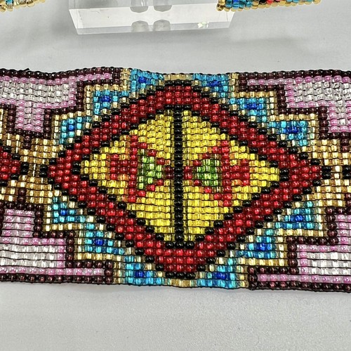 Huichol Jewelry Set Bracelet And Earrings Multicolor Handmade - Picture 3 of 9