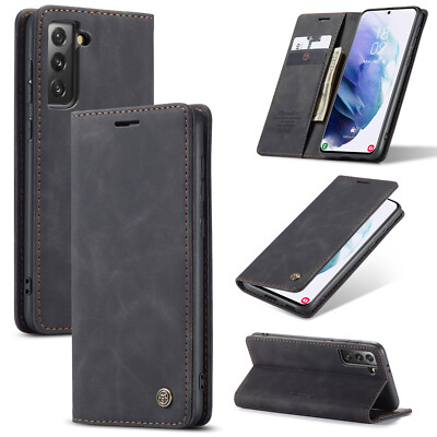 For Samsung Galaxy S21/S22 Ultra Magnetic Flip Leather Card Wallet Case Cover