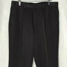 Dockers Dark Grey Pleated Front Pants Mens 36 Classic Straight Leg