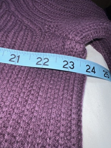 SOFT SURROUNDINGS Purple Extra Long Pullover Sweater Size Large Pockets - Picture 10 of 11