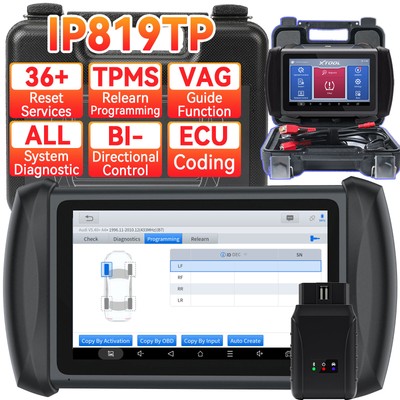 XTOOL IP819TP TPMS Programming Car Diagnostic Scanner E.CU Coding Guide Function