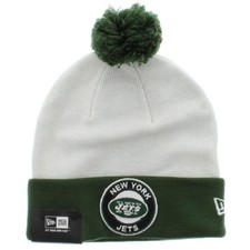 NEW YORK JETS NFL NEW ERA CIRCLE KNIT BEANIE POM POM CAP HAT