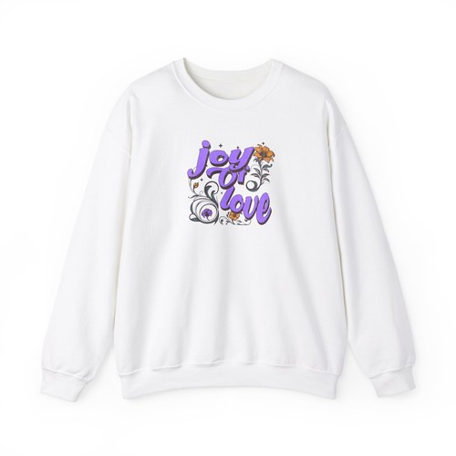 Heart Graphic Sweatshirt, Joy of Love Jumper, Valentine's Day Gift, Cozy Love - Picture 3 of 21