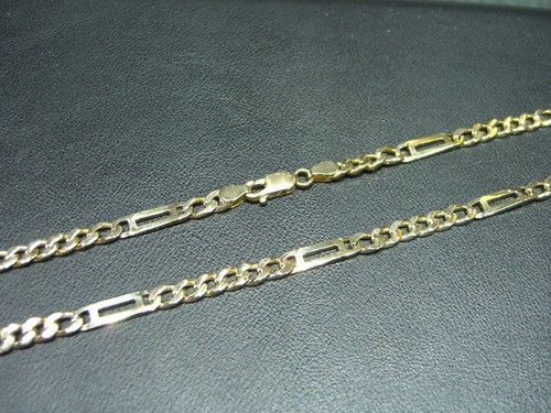 FINE SOLID 14 KARAT YELLOW GOLD LINK 27 GRAM NECKLACE 22" 5.5 MM WIDE NEW WOW - Picture 2 of 12
