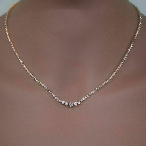 Ladies 18.Ct Round Cut Diamond Tennis 