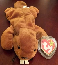 Sale: TY Beanie Baby Bucky the Beaver with Multiple Tag Errors and no Inspection
