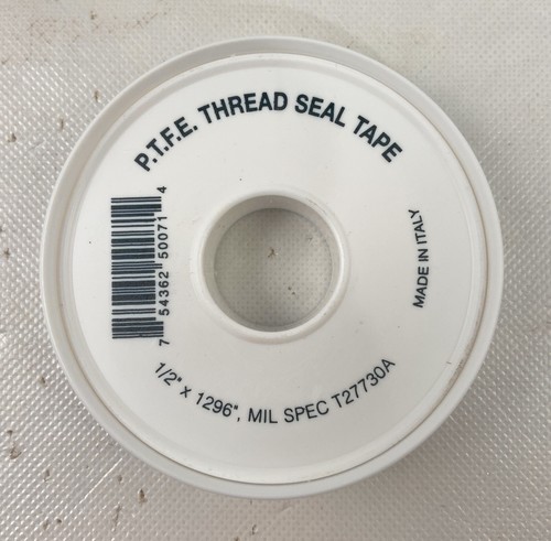☀️(10 Rolls) Bulk Lot PTFE Teflon Pipe Thread Seal Plumbers Tape, 1/2" x 1296" - Picture 3 of 5