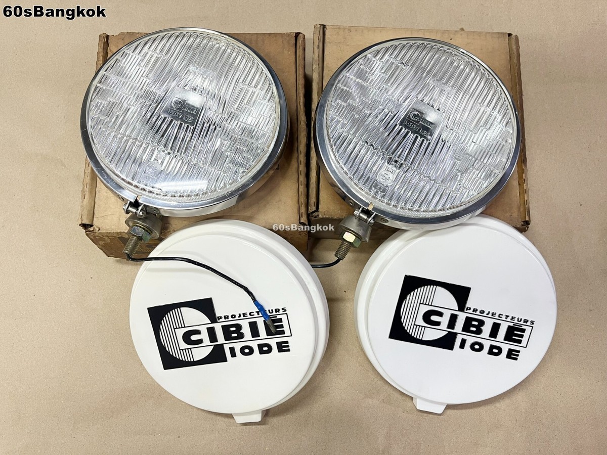 CIBIE IODE 45 CHROME FOG LIGHT OPTICAL BLOCKS & COVERS 2 Pcs. Made