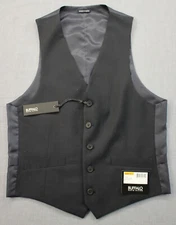Buffalo David Bitton Mens Navy Blue 5-Button Adjustable Dress Suit Vest  NWT  S