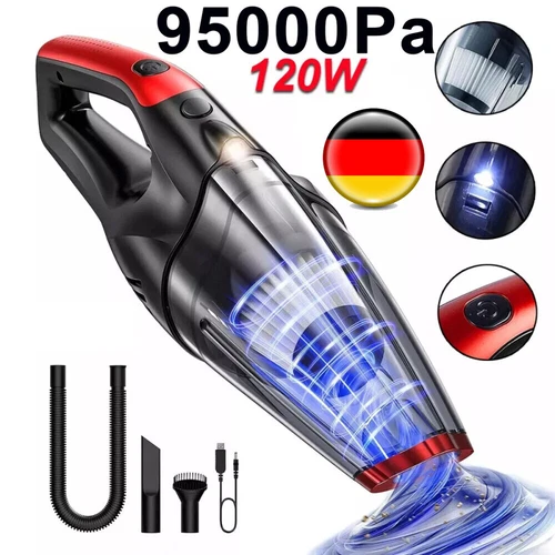 95000Pa Akku Handstaubsauger beutellos kabellos Akkusauger Für Auto Büro Haus - Bild 1 von 21