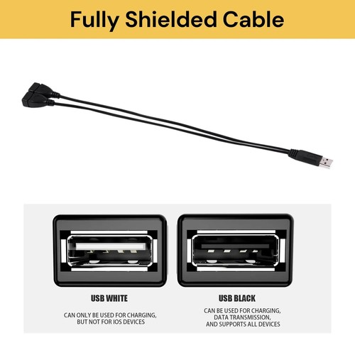 Double USB Extension 1Male To 2-Female Y Cable Cord Dual Adapter Splitter Type A - Picture 6 of 11