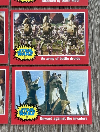 Star Wars Red Cards 2004 Topps Heritage Lot of 10 - Afbeelding 5 van 24