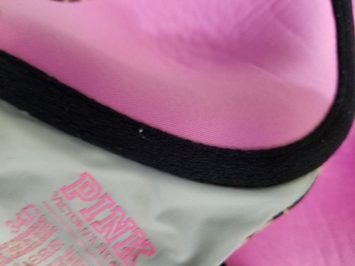 PINK Women size 34D bra animal pattern push up sun bathing brown - Picture 6 of 6