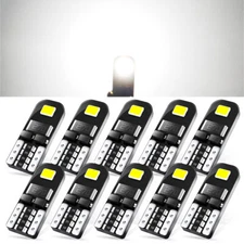 10pcs White T10 194 LED License Plate Instrument Panel Dashboard Light Bulbs EAH