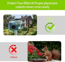 Solar Ultrasonic Animal Repeller for Yard 5 Modes with Motion Sensor Flashing