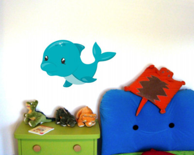 Samunshi Niedlicher Delfin Wandtattoo Wandaufkleber Kinderzimmer  4 Größen