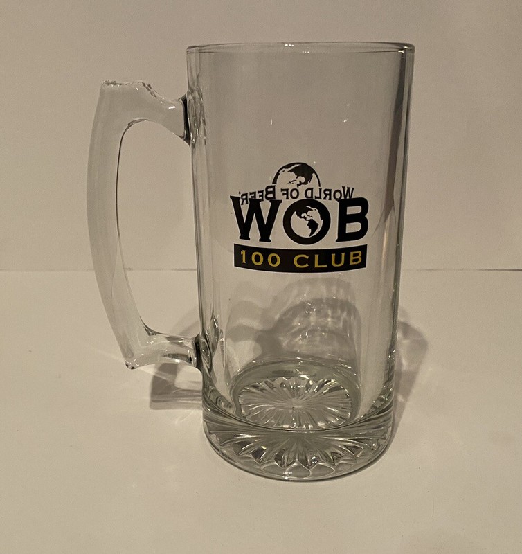 World of beer 100 Club Bar Drink Glas