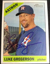 Luke Gregerson Astros 2015 Topps Heritage Signed Autograph Card #669 ~ COA