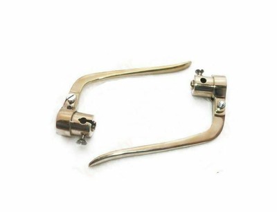 Brake & Clutch Levers Set 7/8'' Brass Vintage Inverted For BSA Triumph Universal