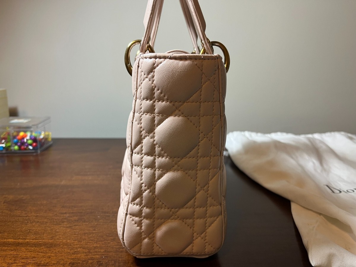 REPAINTED Small Lady Dior My ABCDiorBag - Powder Pink Cannage