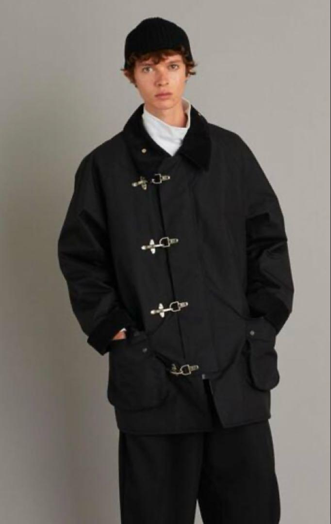 Barbour Steven Alan Fireman Jacket Black Nylon Size 38 Rare Barbour Steven Alan Fireman Jacket Black Nylon Size 38 Rare