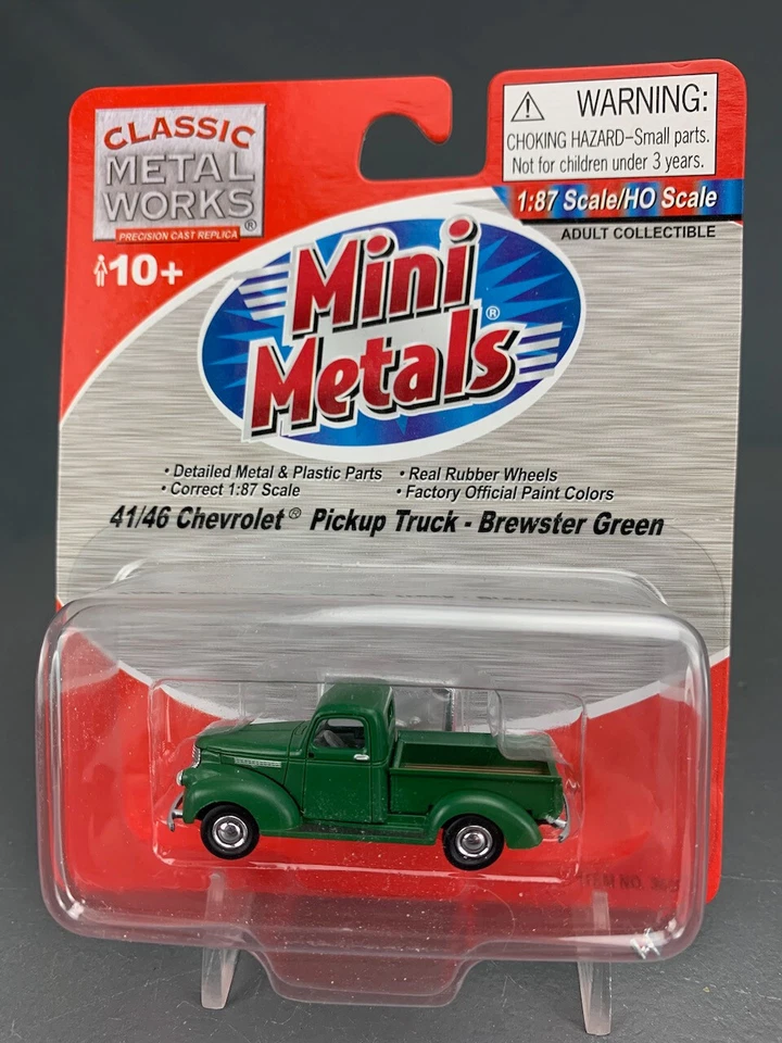 1:87 Diecast Classic Metal Works 1941/46 Chevy Pick-Up Truck, Green HO5592 - Image 2 of 3