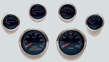 6 Gauge Gps Speedometer Dash Set Street Rod Hot Rod Universal Black