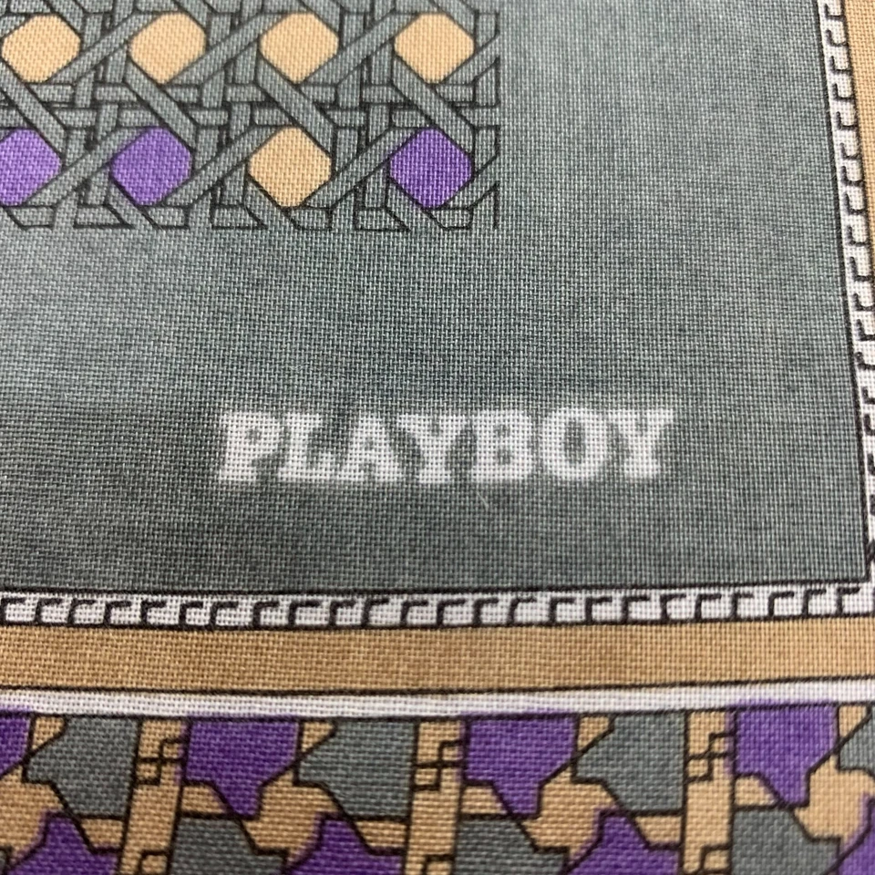 Pañuelo geométrico Playboy vintage pañuelo de bolsillo cuadrado envolvente Foto 4 de 4
