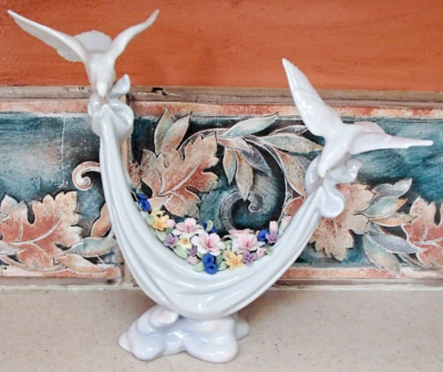 Lladro 6579 鳥と花の陶器 Lladro 6579 