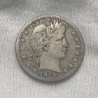 1915-S Barber Quarter Dollar 90% Silver 25c US Coin