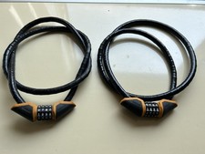 2 x Halfords (150cm) Combination Cable Lock | matched pair 