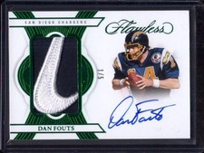 DAN FOUTS 2025 Panini Flawless Emerald Nike Swoosh Patch Autograph Auto #1/5