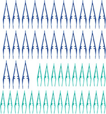 50Pcs Plastic Tweezer Bead Tweezers for Kids Craft Forceps Tools for Handmade DI