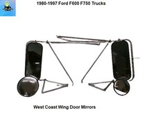 F2hs17682ca 80 To 97 Ford F600 F700 F800 West Coast Wing Door Mirrors Oem F2hs17682ca 80 To 97 Ford F600 F700 F800 West Coast Wing Door Mirrors Oem