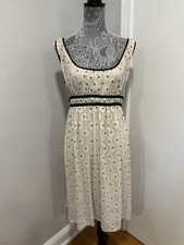 Adrianna Papell Women’s Dress Sz: 14 Ivory & Black Polka Dot Empire Waist