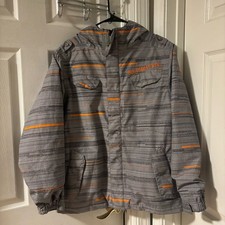 686 Smarty Streak Insula Gunmetal Streak Ski/Snowboard Jacket Youth XL 14-16