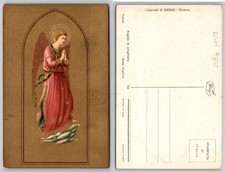 Florence Italy SBORGI Beato Angelico Praying Angel Art Postcard c1910s