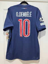 Dembele #10 Mens LARGE Nike Authentic Paris Saint-Germain Home UCL Jersey