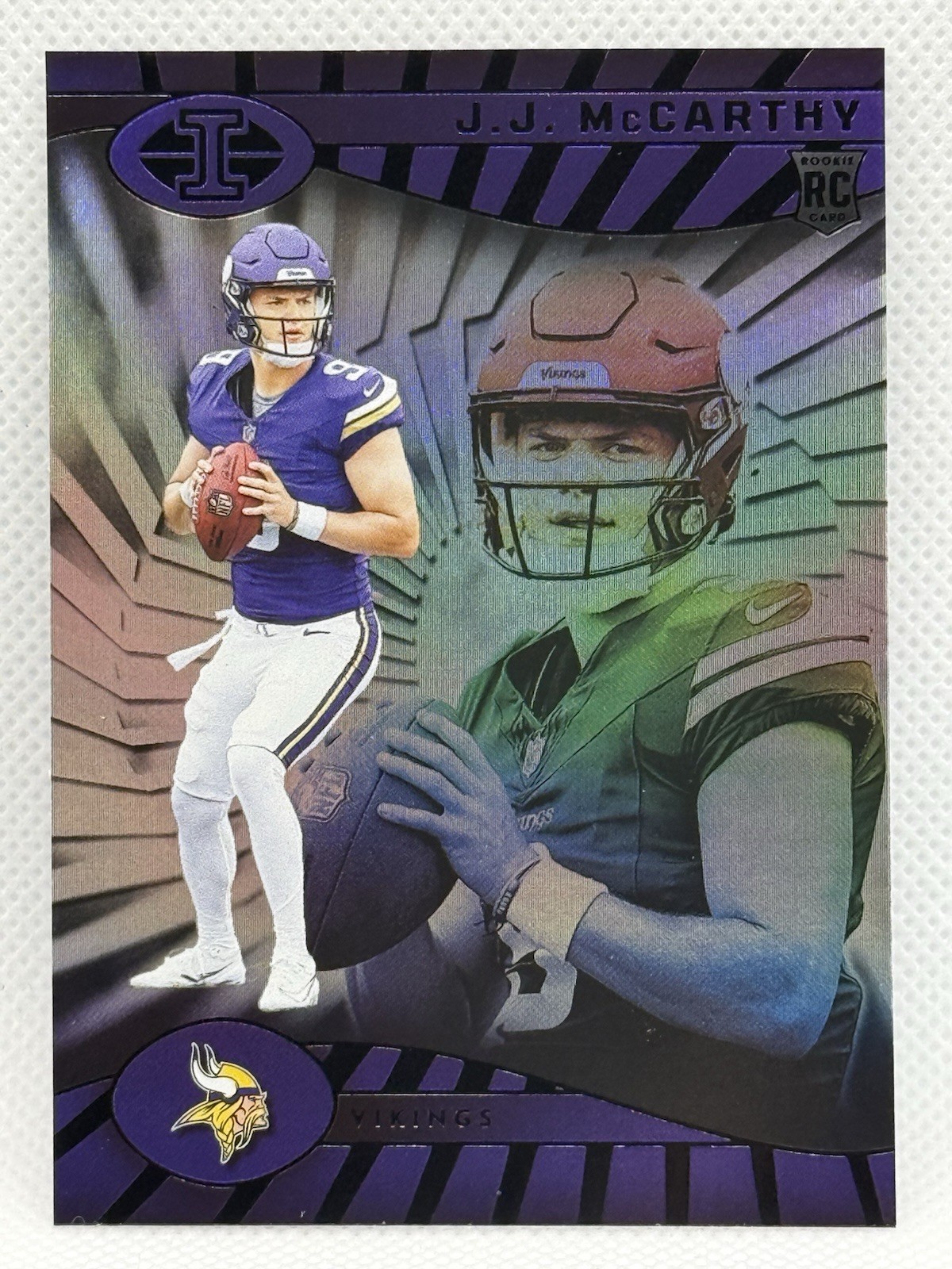 2024 Panini Illusions J.J. McCarthy #100 RC Rookie Minnesota Vikings