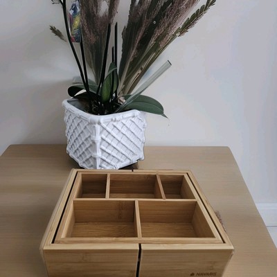 Navaris ausziehbare Holzschatulle Schmuck diverse Artikel 