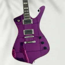 Custom purple mirror surface electric guitar SS pickups silver hardware