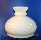 Antique Milk Glass Student Shade 7" Oil Lamp Hurricane White Opal Replacement