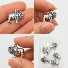 Buffalo Bison Charms 17mm Western Nature Jewelry Pendants C8570 -2, 5 Or 10PCs