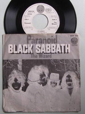 BLACK SABBATH / OZZY OSBOURNE PARANOID / Thr Wizard VERTIGO 6059010 singel 7''